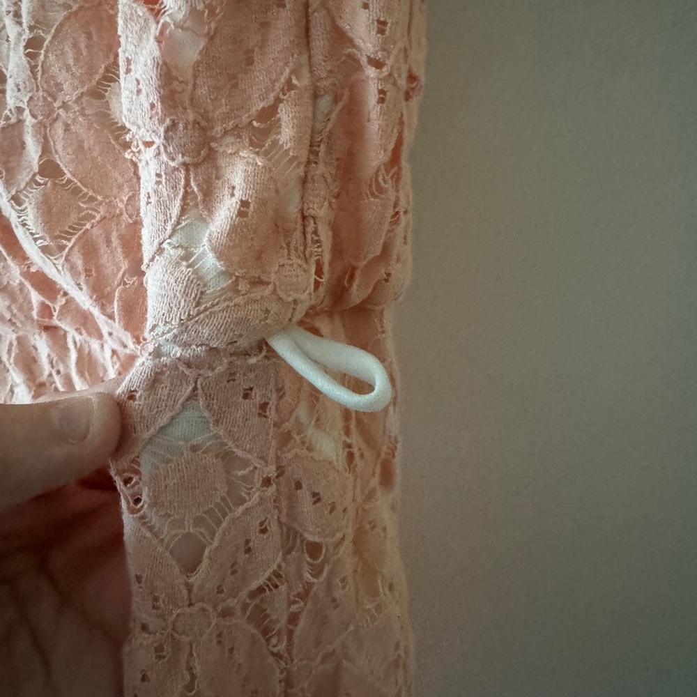 Vintage Deb Pink Floral Lace Dress Y2K - Picture 4 of 6